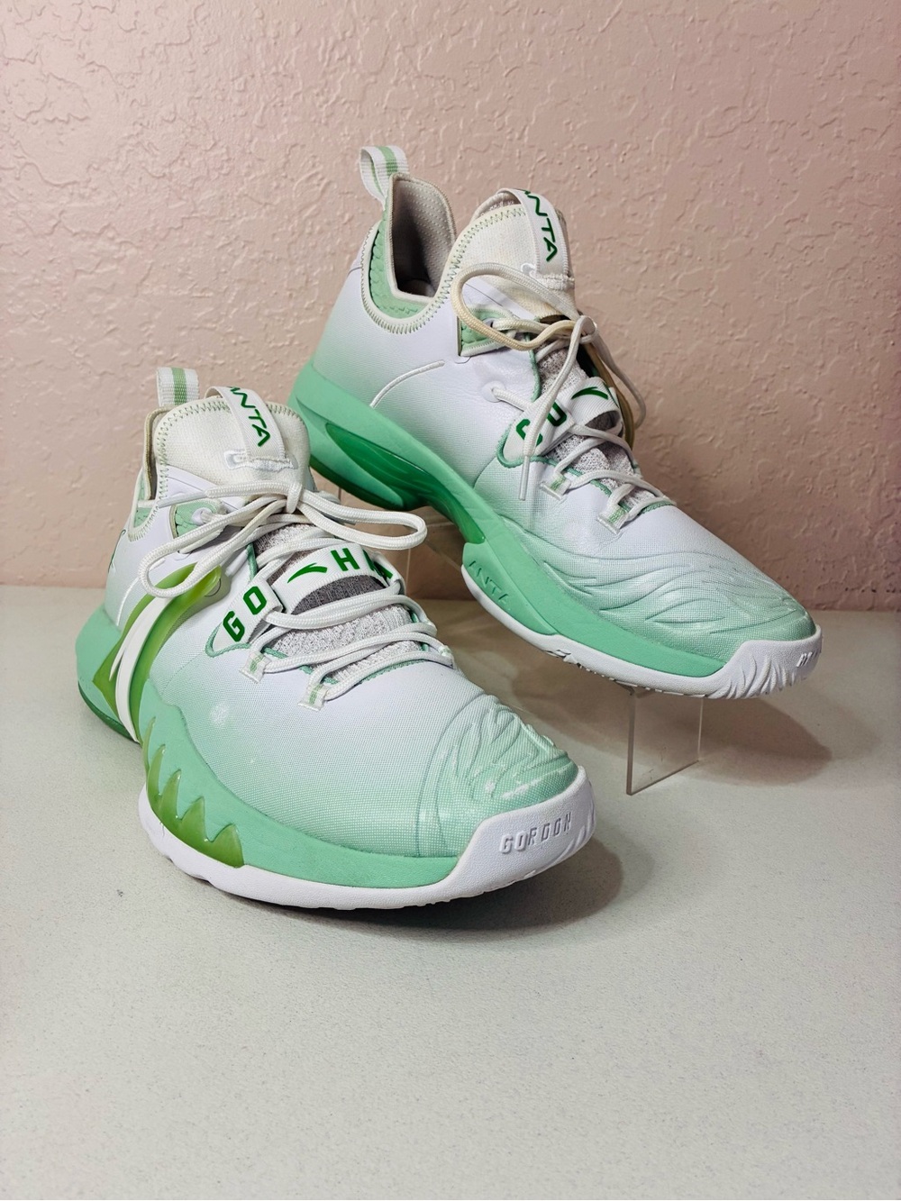 Gordon Hayward Anta GH 2 Low Basketball Shoes White Green Men’s 14.5 School
